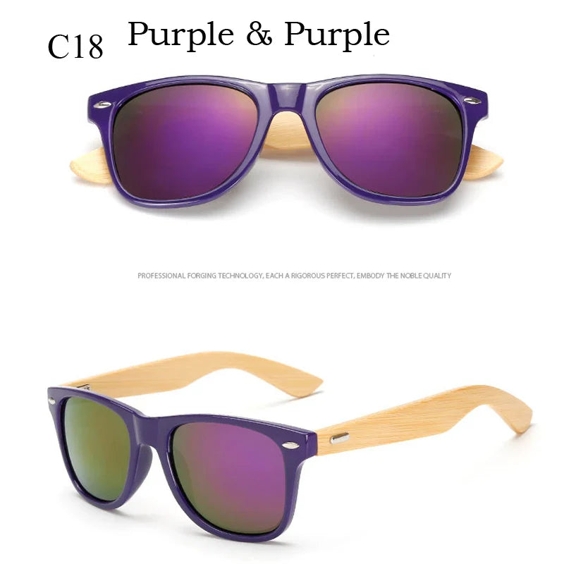 16 color Bamboo Sunglasses Men Wooden Sunglasses Women Brand Designer Mirror Original Wood Sun Glasses retro de sol masculino