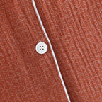 2025 New Japanese Spring/Summer Couple Pajama Set 100% Cotton Crepe Short Sleeve and Long Pants Two Piece Home Suit Thin Style