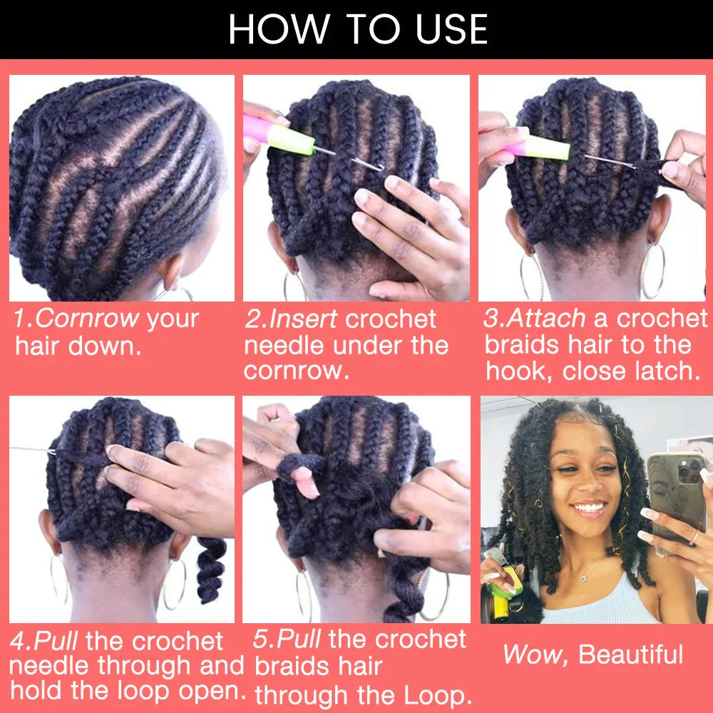 Butterfly Locs Crochet Hair 12 inch Handmade Butterfly Soft Locs Crochet Hair Extensions Synthetic Braiding Hair 12Strands/pack