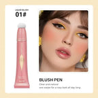 BEAUTY GLAZED 7 Colors Liquid Blush Stick Highlighter Multi Functional Make Up Pen Lip Cheek Waterproof Lasting Cosmetic