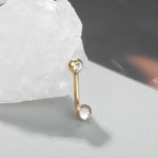 1PC Titanium Christina Piercing Flower Vertical Hood Intimate Piercing Gold Color Sexy Belly Rings Surface Jewelry for Men Women