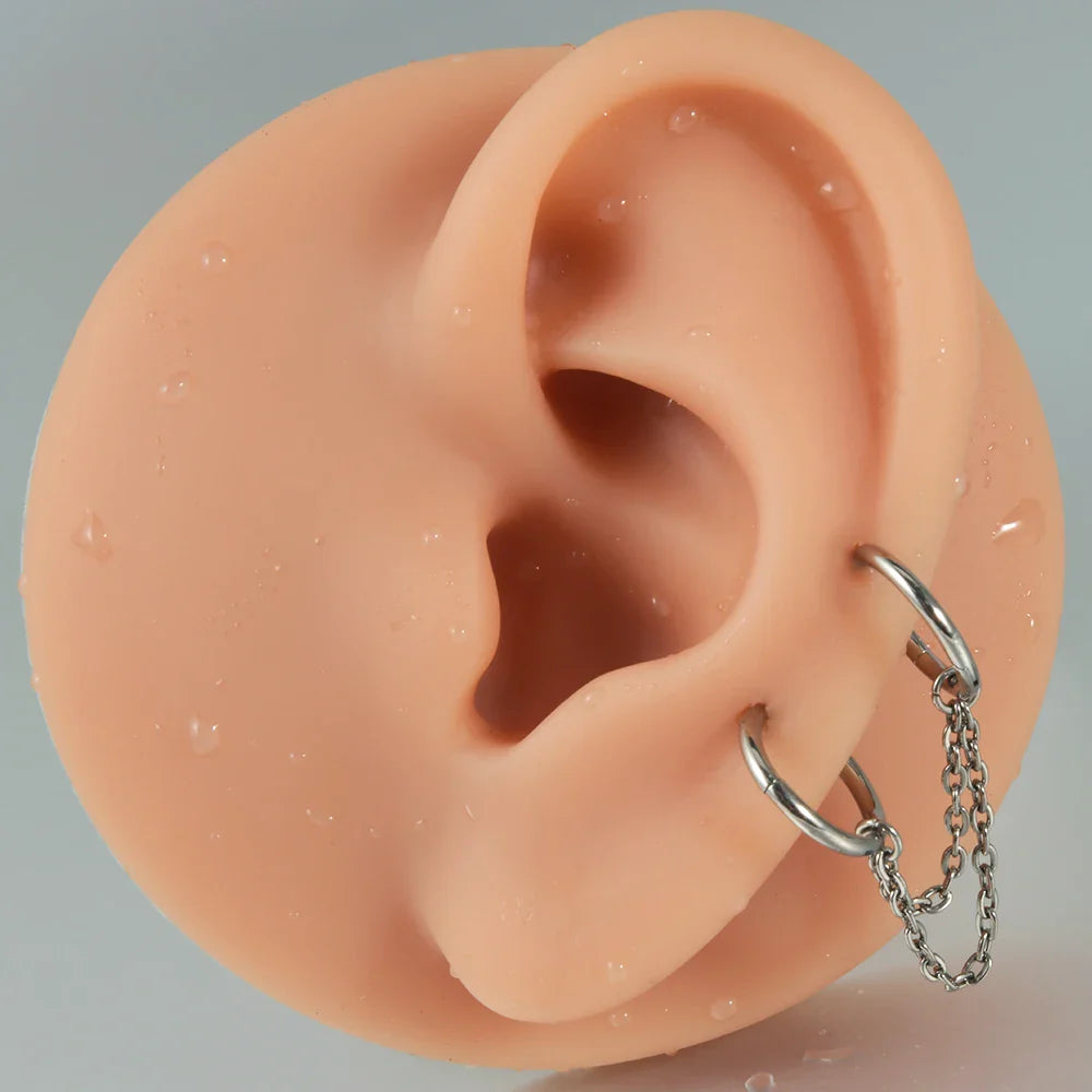 Dreamlee ASTM G23 Titanium Connector Chain For Nose Ring Hoop Clicker Cartilage Helix Body Piercing Jewelry Accessory