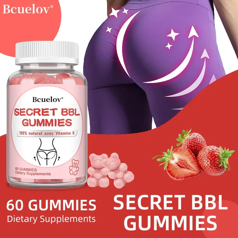BBL Gummies - Increase Natural Curves, Promote Buttock Growth, Reduce Fat Mass and Shapes Buttocks