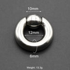 1Pc Large Gauges Stainless Steel CAPTIVE SPRING BEAD RING for Septum Piercing BCR Nose Ring Hoop Expander Earlobe Earrings 00G