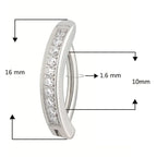 ASTM F136 Titanium PIERC Reverse Curved Clicker Navel Barbell Shiny CZ Sexy Belly Button Rings Bellybutton Sexy Piercing Jewelry