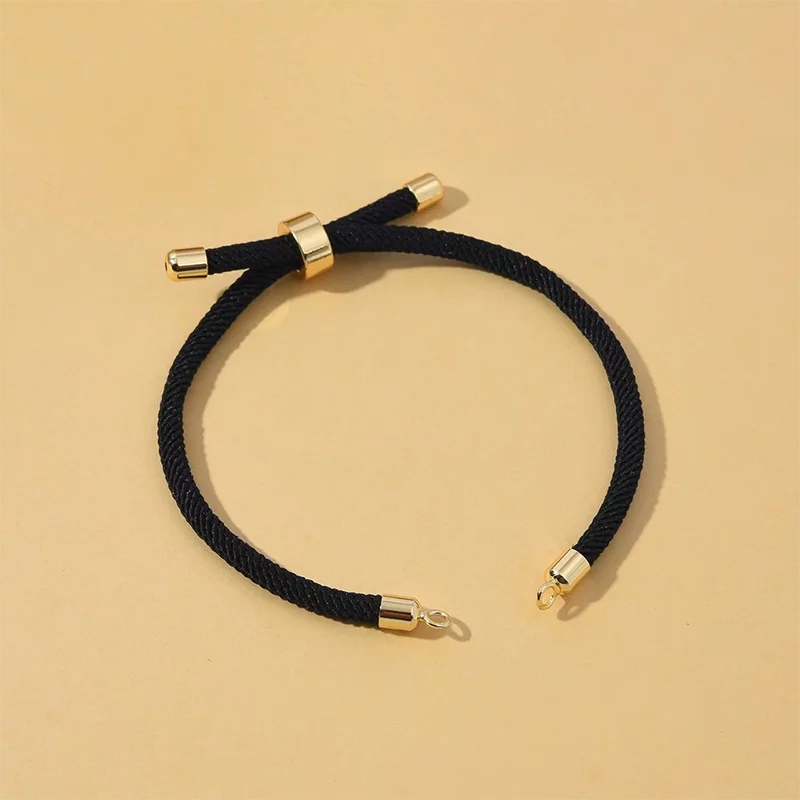 10Pcs Twisted Nylon Cords Bracelet Adjustable Extension Tail Chain Connector For DIY Handmade Jewelry Making Accessories