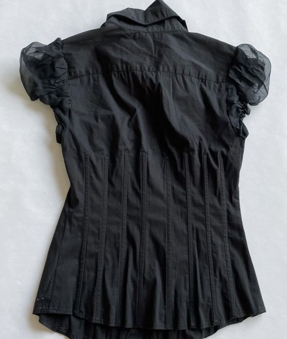 Dourbesty Chic Bandage Crop Top Y2k Vintage Grunge Black T-Shirts Women Button Slim Croset Aesthetic Punk Style Gothic Bustiers