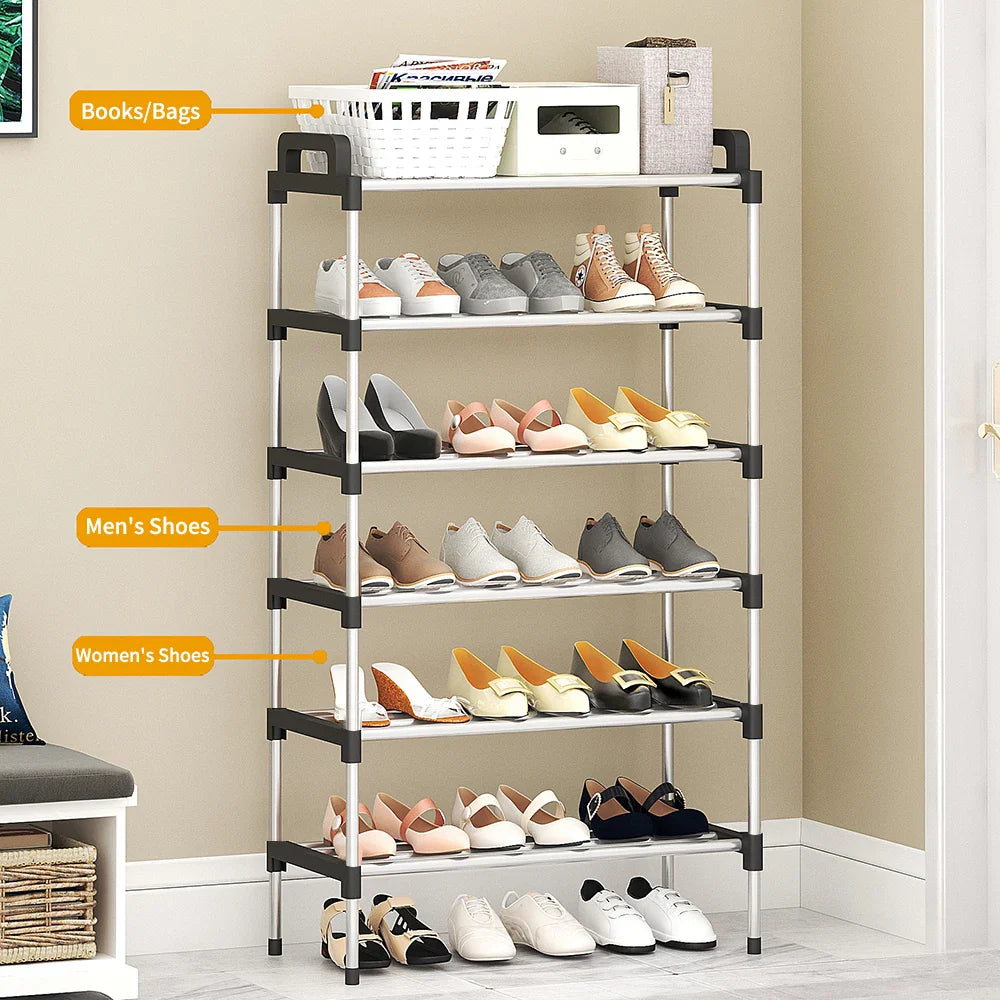 3-7Floor Simple Shoe Rack Multi Layer Dustproof Household Doorstep Shoe Cabinet Storage Space Saving Assembly Of Small Shoe Rack
