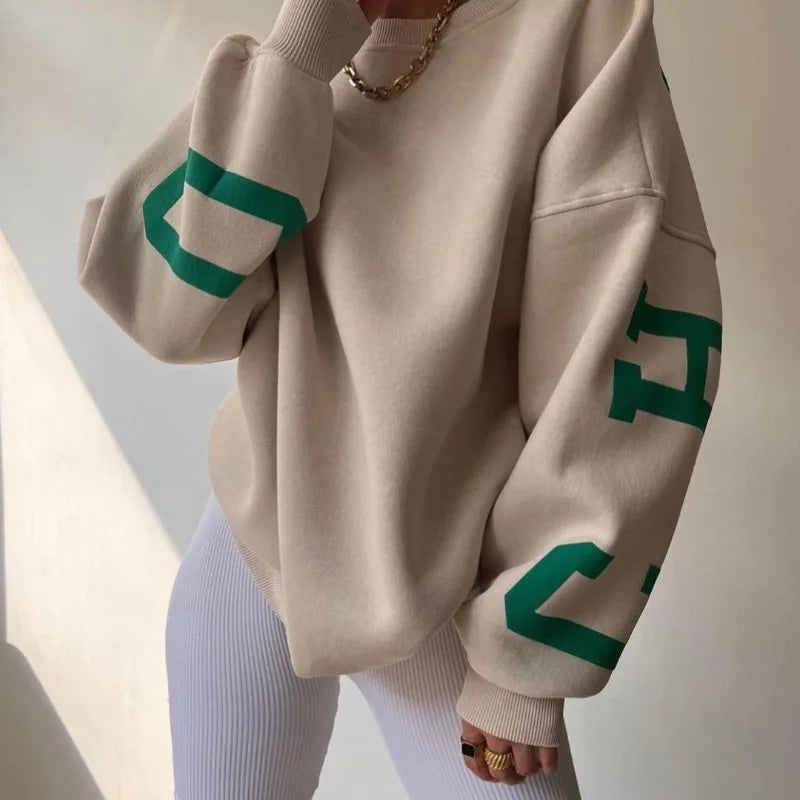 American Fashion Brand Harajuku Retro Letters Fashionable Loose Hoodie Women Street Hip-hop Punk Y2K Casual Oversized Sweatshirt