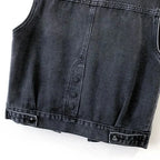 2024 Fashion Design Sequins Denim Vest Summer Autumn Women's Waistcoat Korean Leeveless Denim Jeans Jacket Female Vest Tops