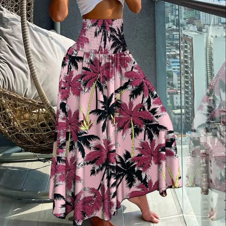 2024 Summer New Women's Leisure Loose Holiday Long Skirt Skirt Women Women's Cheap Clothing and Free Shipping Sales LOOSE