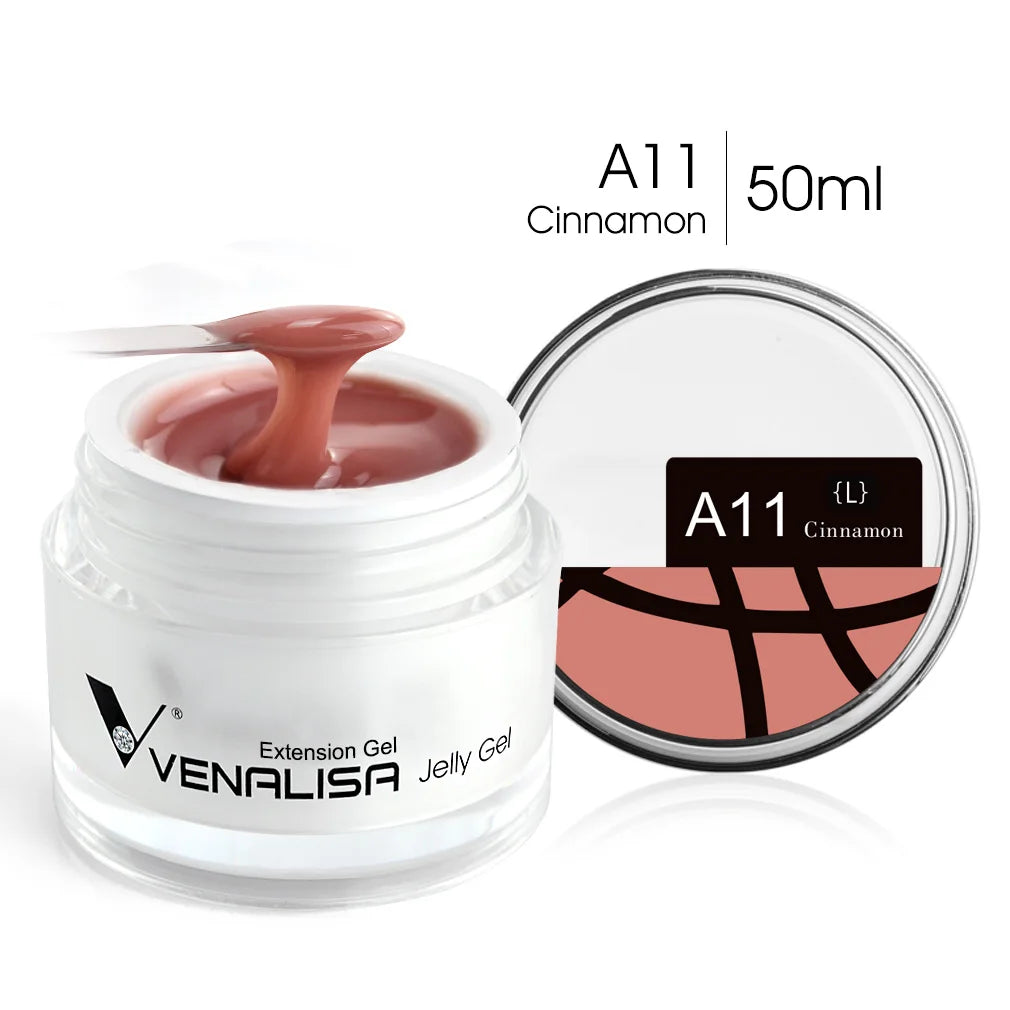 50ml Venalisa Soak off Thick Jelly Gel UV Construction Gel Builder Extend 24 Color Camouflage Milky White Nail Art Hard Nail Gel
