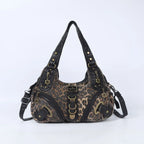 Angelkiss Women Handbags Leopard Bag Top-handle Handbag Fashion Satchel Dumpling Pack Shoulder Bag Tote Bag Hobos Large Purse