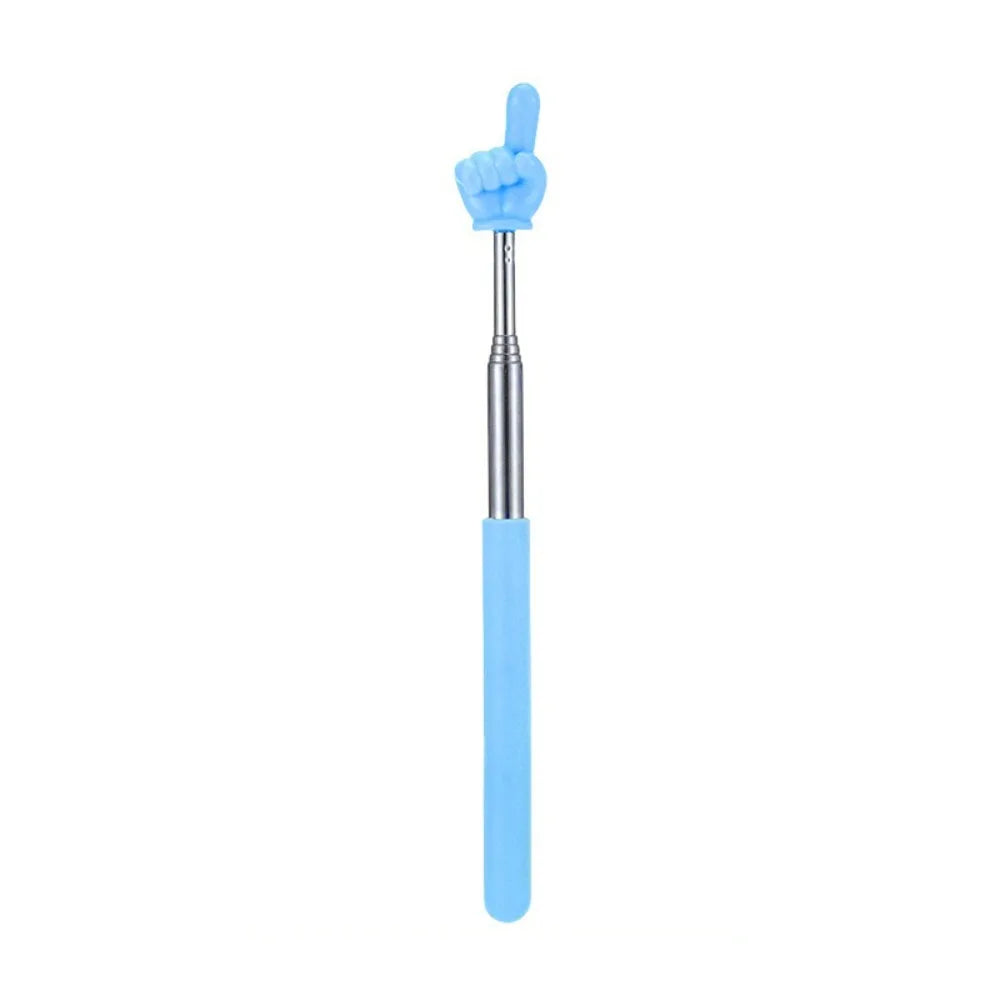 Creative Stainless Steel Teaching Telescopic Rod Finger Design Teaching Stick multifunctional Reading Stick home School Supplies