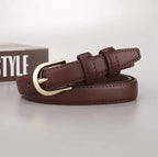 Belt female models super leather hundred with 2023 new belt ladies pin buckle fashion decoration jeans belt cowhide simple