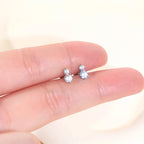 1PC Titanium Zircon Star Flower Labret Piercing for Women Cartilage Tragus Daith Helix Stud Earring Body Jewelry