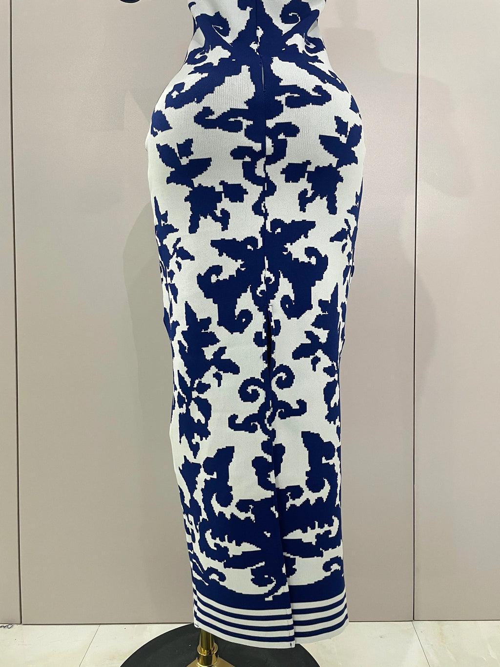 2025 New Sexy Short Sleeve Jacquard Blue Bandage Bodycon Long Dress Women Celebrity Elegant Evening Club Party Luxury Dresses