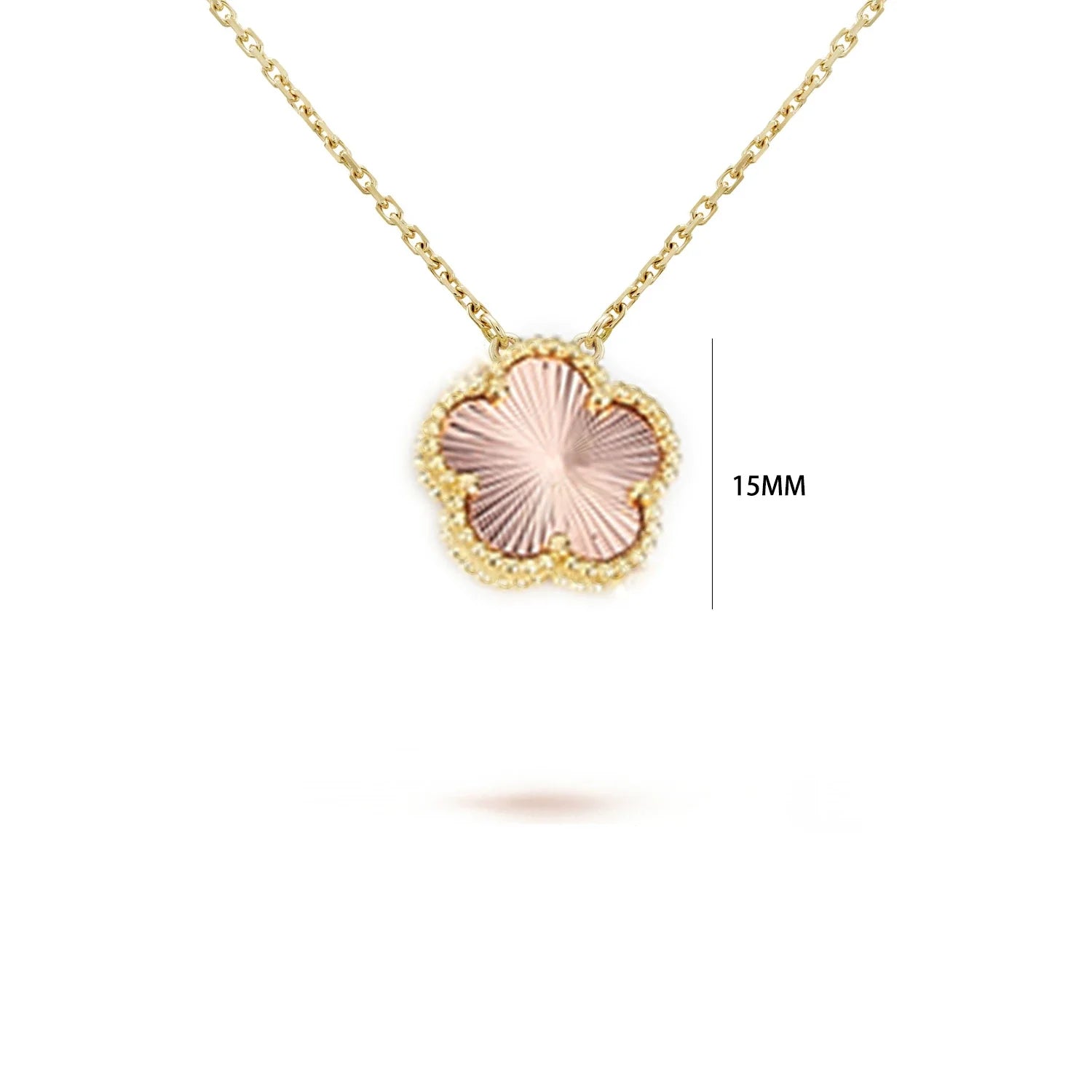 7 colors classic simple five-leaf flower pendant necklace natural stones clover Choker Chain for women party daily wear jewelry