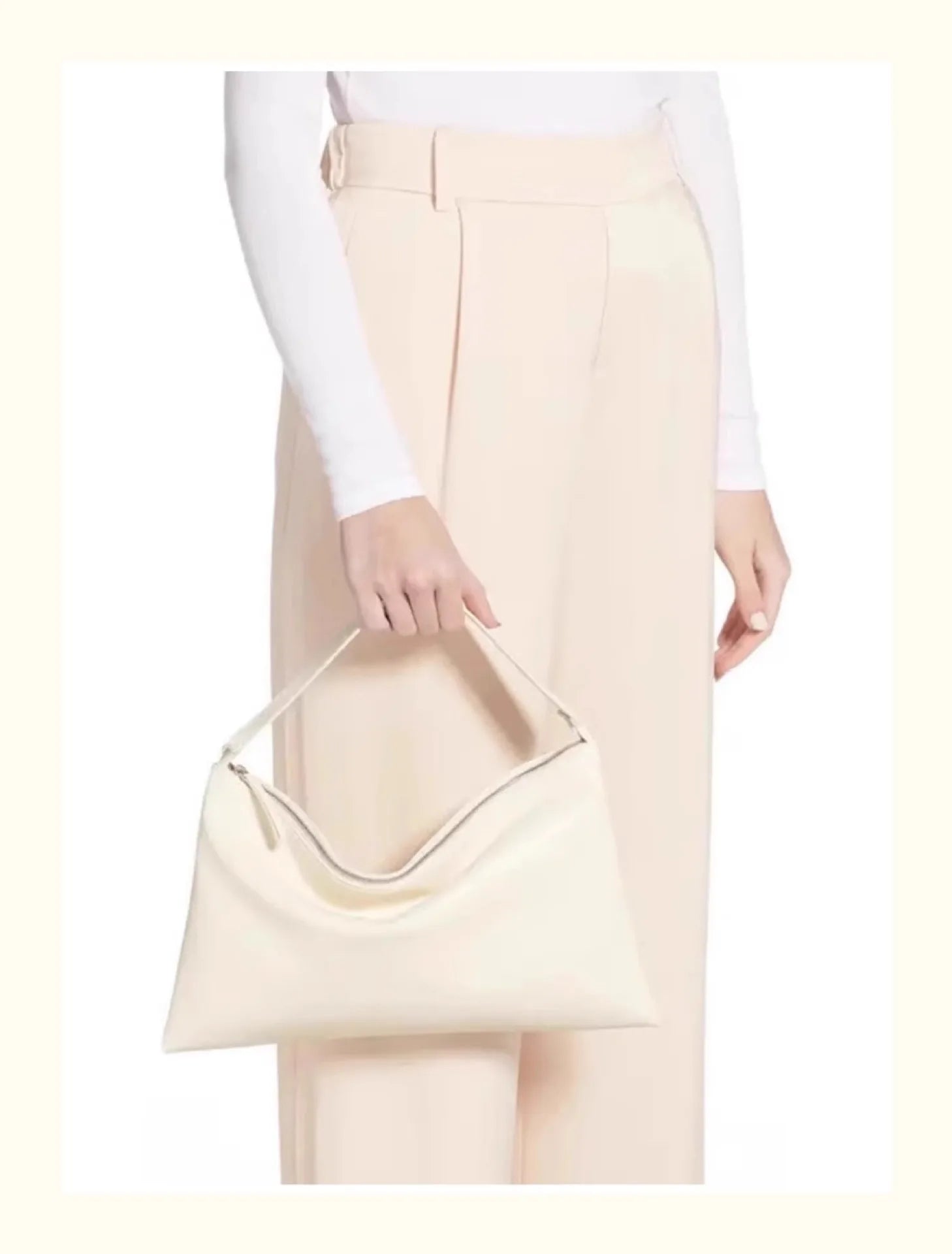 Envelope Bag Vintage Niche Wind Genuine Leather Wide Shoulder Strap Armpit Bag Hundred Sheepskin Shoulder Bag Clutch Bag