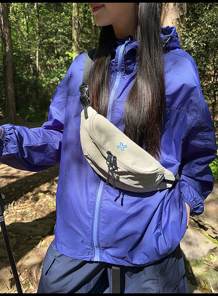 Casual Waterproof Chest Bags Large Capacity Crossbody Bags Korean Fashion Waist Bag Fanny Pack for Women Men's Travel Bag Banana