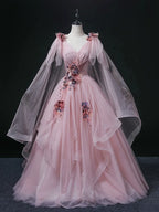 2025 New Women's Bean Paste Powder Mesh Long Evening Dress Fashion Glitter Bead Stickers Look Thin V-neck Back Strap Dress