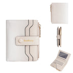 Baellerry High Quality Women Wallets New Simple Short Card Holde Brand Female Purse Photo Holder Coin Pocket Zipper Women Wallet