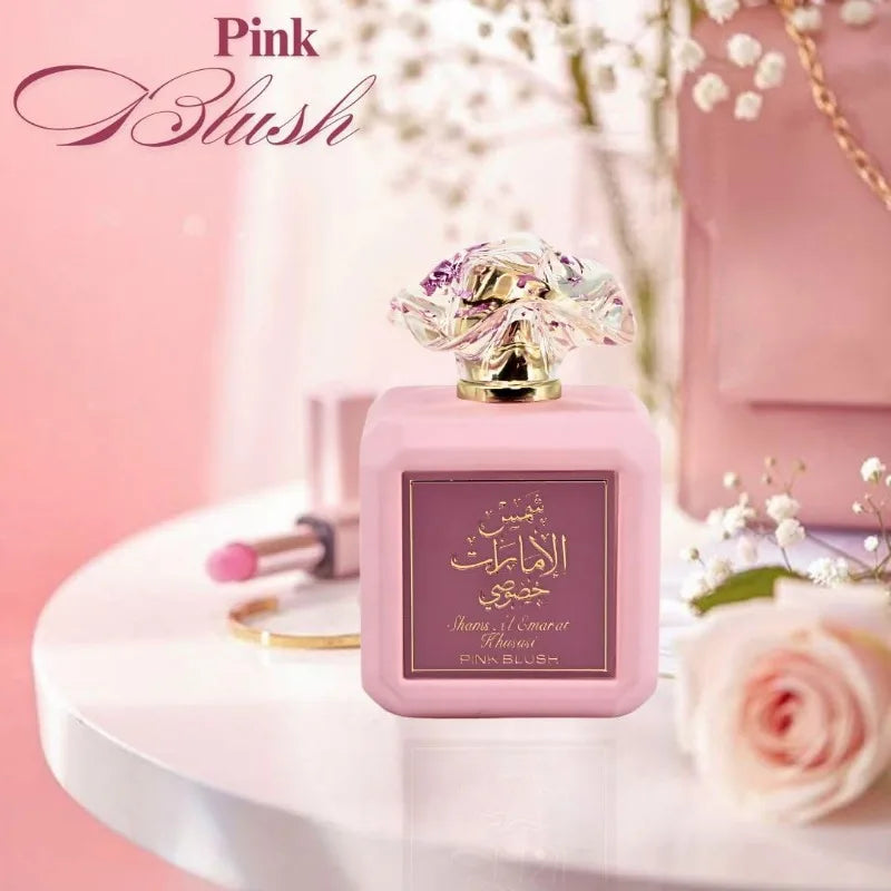 Ard Al Zaafaran Arabian Perfume Pink Blush Shams Al Emarat Khususi Blush Perfume for Women Eau De Parfum - 100 ML (3.4 OZ)