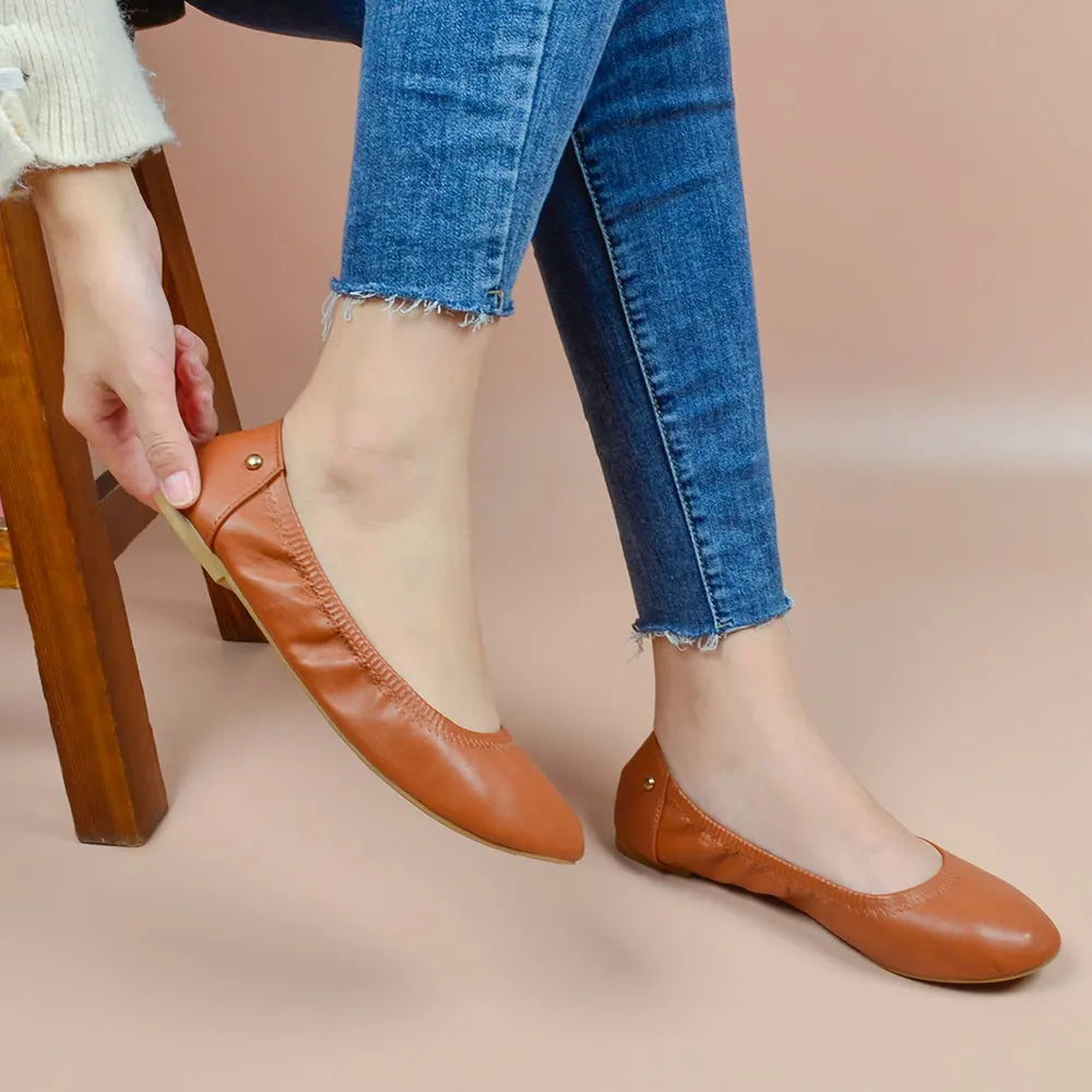 COSYSUSY Party Shoes Foldable Ballet Flats Portable Travel Fold up Shoe Prom Ballerina Flats Roll up for Bridal Wedding Shoes