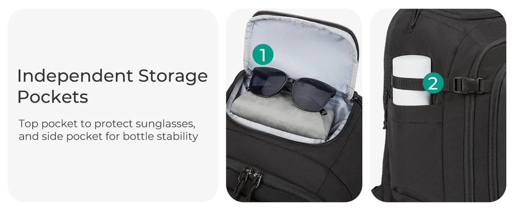 BAGSMART Travel Backpack Flight Approved  30L Lightweight Backpack for Men Women Waterproof Travel Bag with USB Charging Port