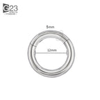 ASTM F136 Titanium PIERC Hinged Segment Hoop Earrings Large size Nose Rings 10G-6G 2.5mm-4mm Seamless Labret Lip Body Piercing