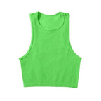 DIY Print Customize Sleeveless Vest Women's Summer High Waist Short Crop Top Fitness Running Yoga Clothes Slim Fast Dry Clothes
