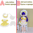 30cm Two-dimensional Doll Comic Face 1/6 Bjd Doll or Dress Up Clothes Children's Girl Birthday Gift Toys Kids Toys