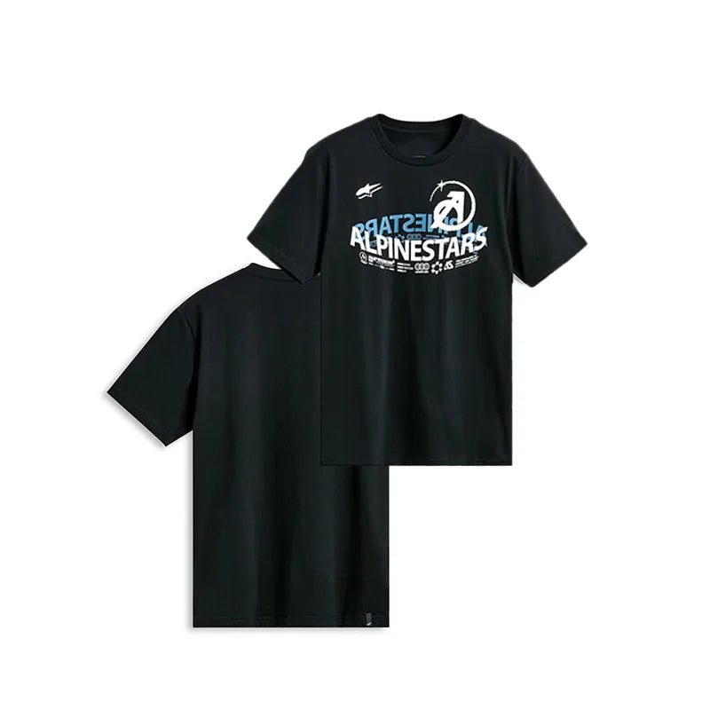 2025 Sports  Cotton T-shirt Summer Men's Alpinestar Letter Print Luxurious Women's Cycling Outdoor Street Short-sleeved Top