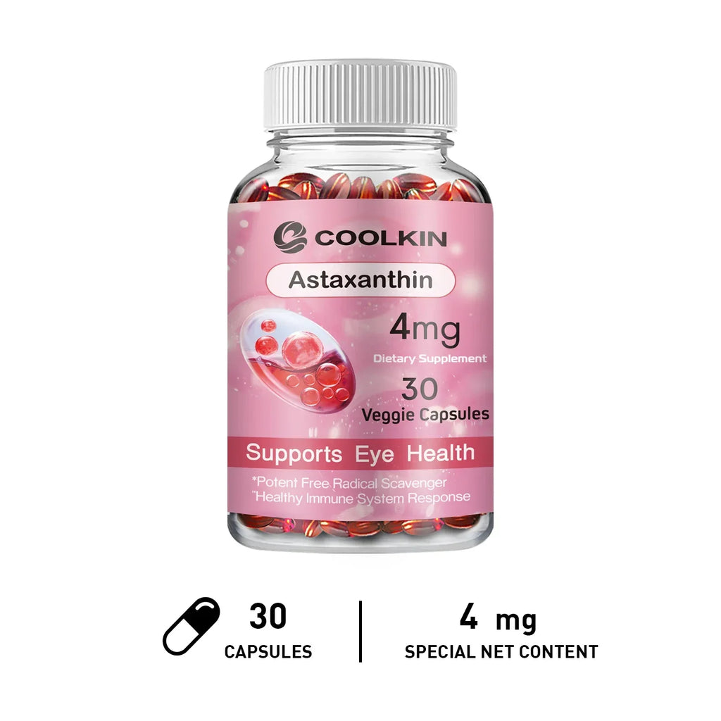 Astaxanthin - Supports Eyes, Promotes Nervous System Health, and Improves Immunity, Non-GMO Supplement