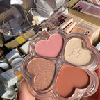 4Color Eyeshadow Palette Blush Eyeliner Eyeshadow Highlight Contour Palette Eyes Makeup Cute Beauty Cosmetics