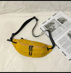 Casual Waterproof Chest Bags Large Capacity Crossbody Bags Korean Fashion Waist Bag Fanny Pack for Women Men's Travel Bag Banana