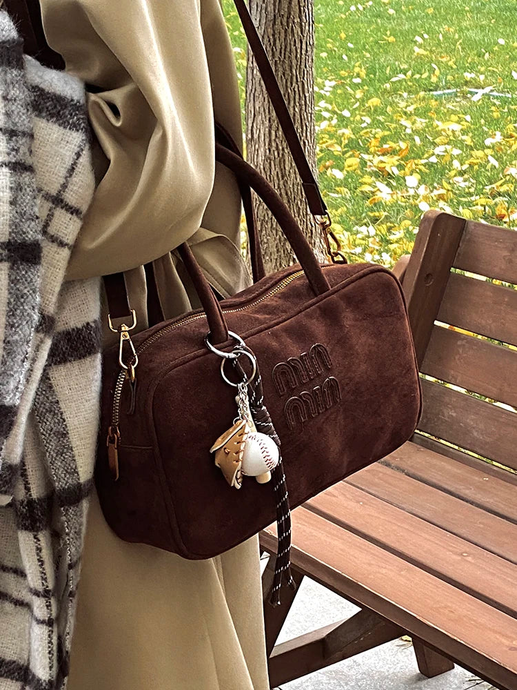 2025 new high-end luxury designer Boston handbag female niche retro fashion all-match pillow bag shoulder messenger bag trend