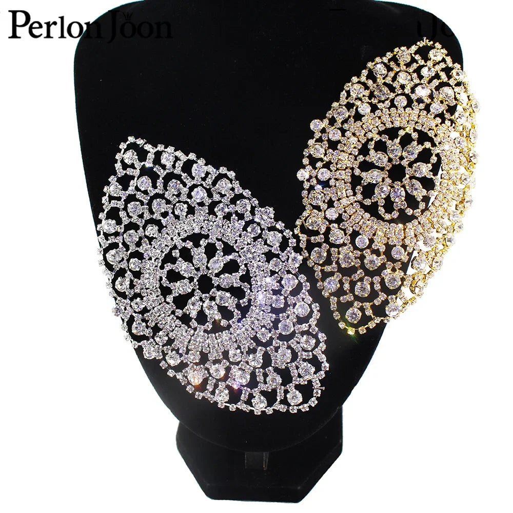 Crystal for Welding technology  patch classic DIY gold silver wedding dress Rhinestone decoration accessories  YHX061