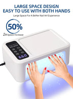 140 Beads Professional UV LED Nail Lamp For Nails 480W Fast Curing Gel Polish Lamp With LCD Display Screen Smart Sensor