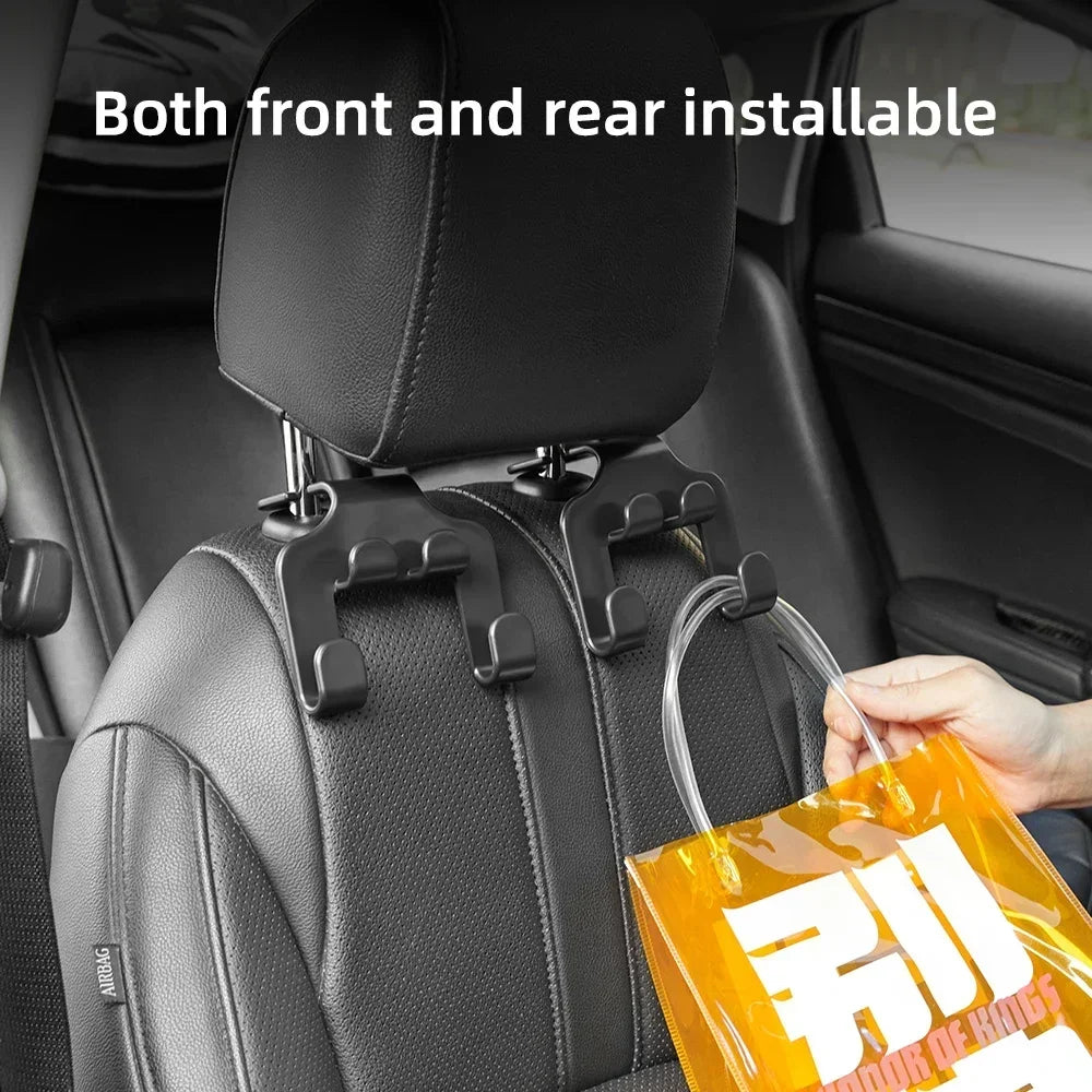 2024 Car Seat Headrest Hook Hanger Storage Organizer  Universal for Handbag Purse Coat Cell Phone Car Interior