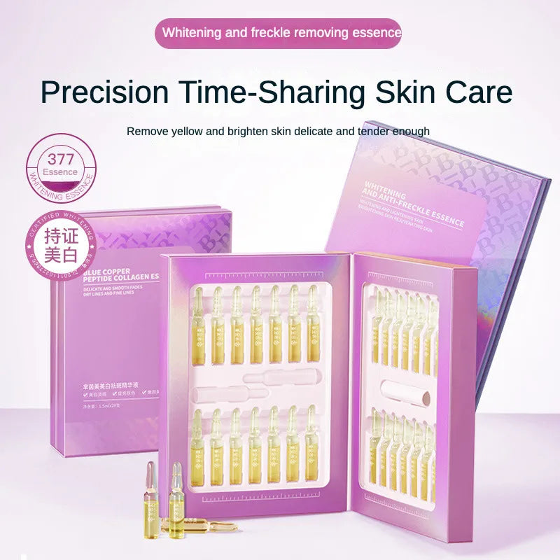 28 pcs/set 377 Whitening Ampoule Essence, Vitamin C Anti-Aging Essence, Niacinamide Brightening Essence Korean Skincare Products