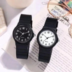 Casual Exam Watch Silicone Strap Simple Women Watch Student Ladies Quartz Wristwatch Waterproof Round Small Dial Clock for Girls