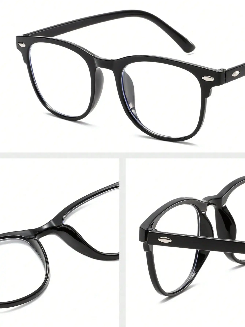 1PC/2PCS Fashion Pentos Plastic Frame Anti-Blue Light Clear Glasses For Daily Office Reading Life Eye Protection Accessories.