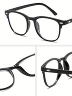 1PC/2PCS Fashion Pentos Plastic Frame Anti-Blue Light Clear Glasses For Daily Office Reading Life Eye Protection Accessories.