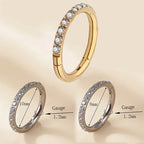 1/10Pc Stainless Steel Nose Ring CZ 16G Hinged Septum Clicker Segment Ear Tragus Cartilage Daith Lip Nose Body Piercing Jewelry