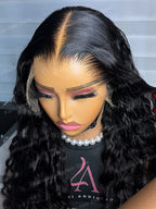 40 42 Inch Natural Color Deep Wave 13x4 13x6 HD Transparent Full Frontal Lace Curly Brazilian Human Hair Water Wigs 200 Density