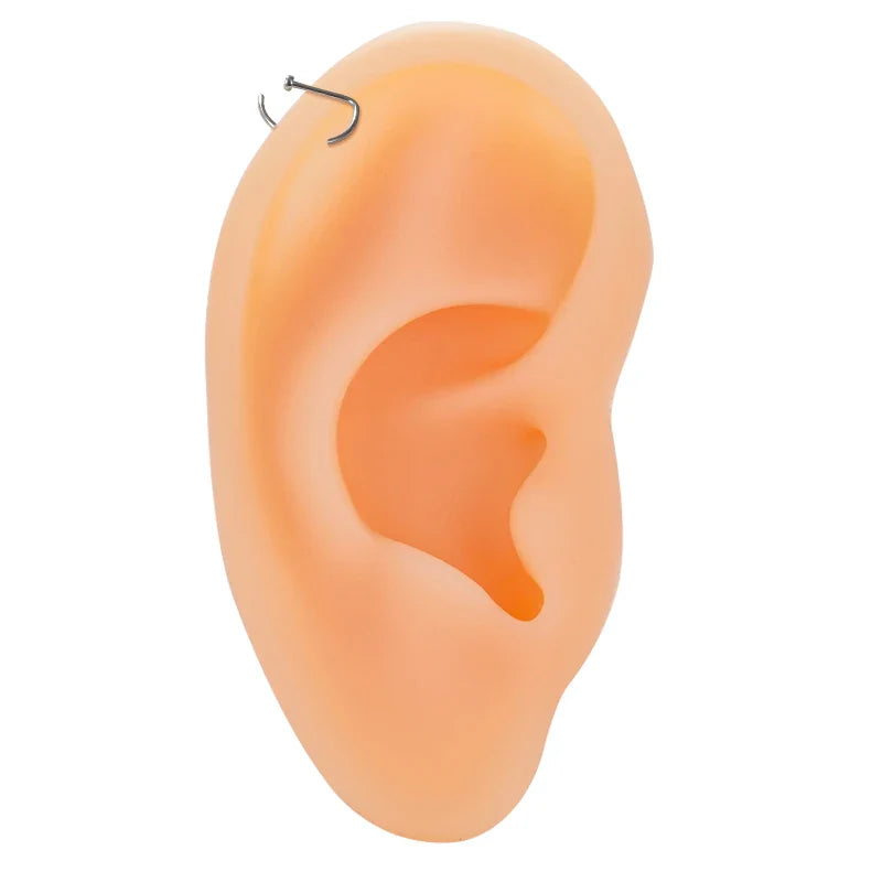 ASTM F136 Titanium PIERC D Shape Nose Ring Nostril Piercing Hoop Septum Rings Bar Pin Nose Lip Studs Body Jewelry Wholesale