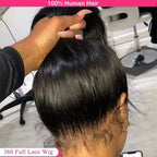 360 Full Lace Wig Bone Straight Human Hair Wigs 30 Inch 13x6 HD Transparent Front Lace Human Hair Wig Brazilian Remy Closure Wig