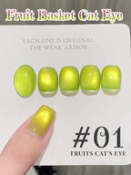 1-3pcs PSK 2025 New Whitening Purple Glass Beads Starry Crystal Nail Art Purple Glass Bead Cat Eye Gel Nail Polish Nail Supplies