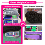 400 Density Glueless Wigs Human Hair Bouncy Curly Super Double Drawn 13x6 HD Lace Frontal Wig Preplucked Wear And Go Brown Color